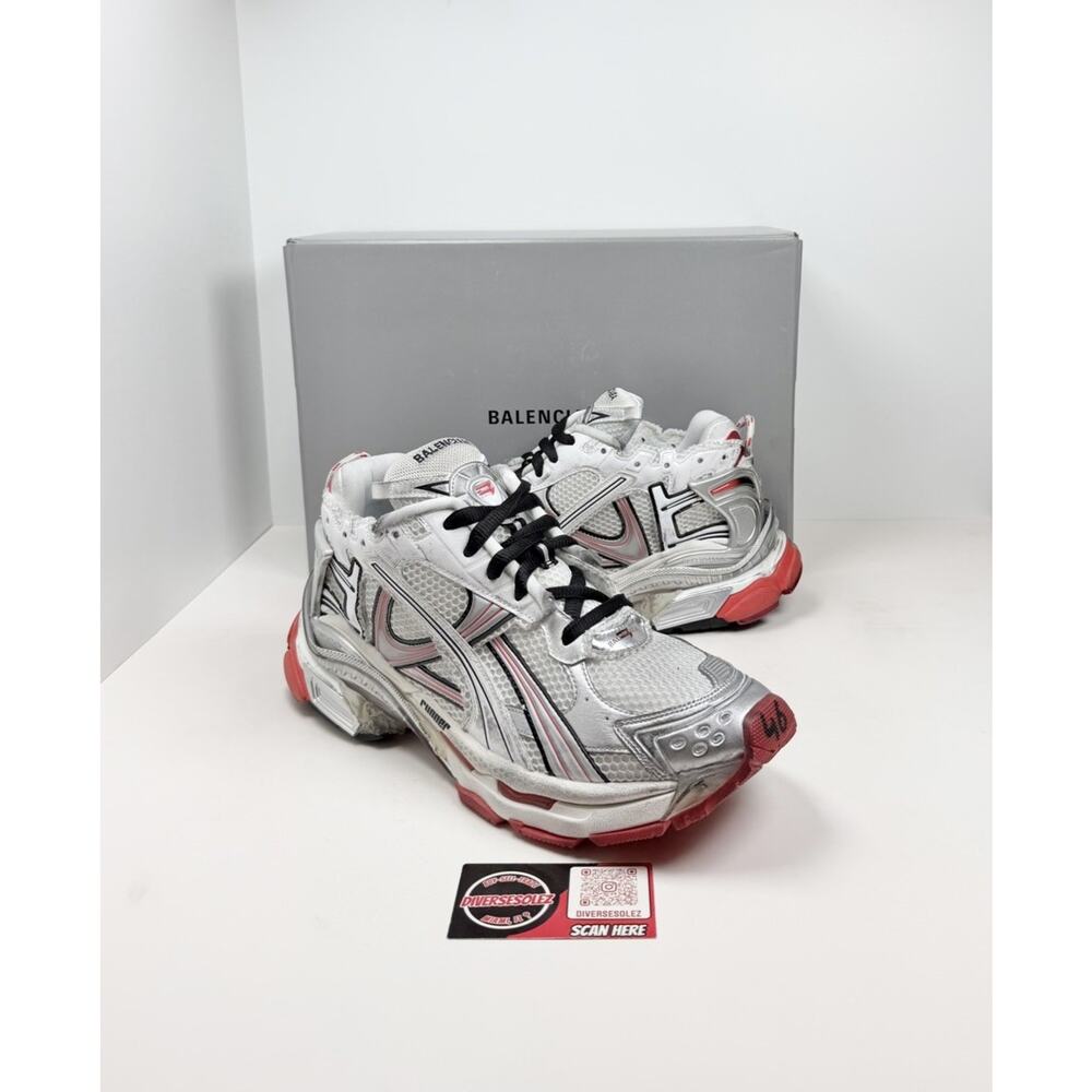 Size 46EU/13US - Balenciaga Runner White Red Black❤️ NEW/RETAIL $1.2K!